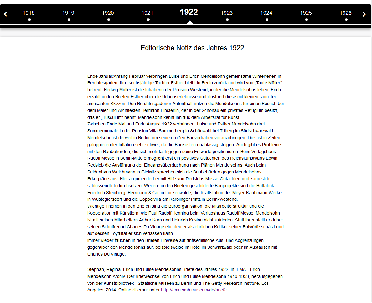 Die editorische Notiz des Jahres 1922.
