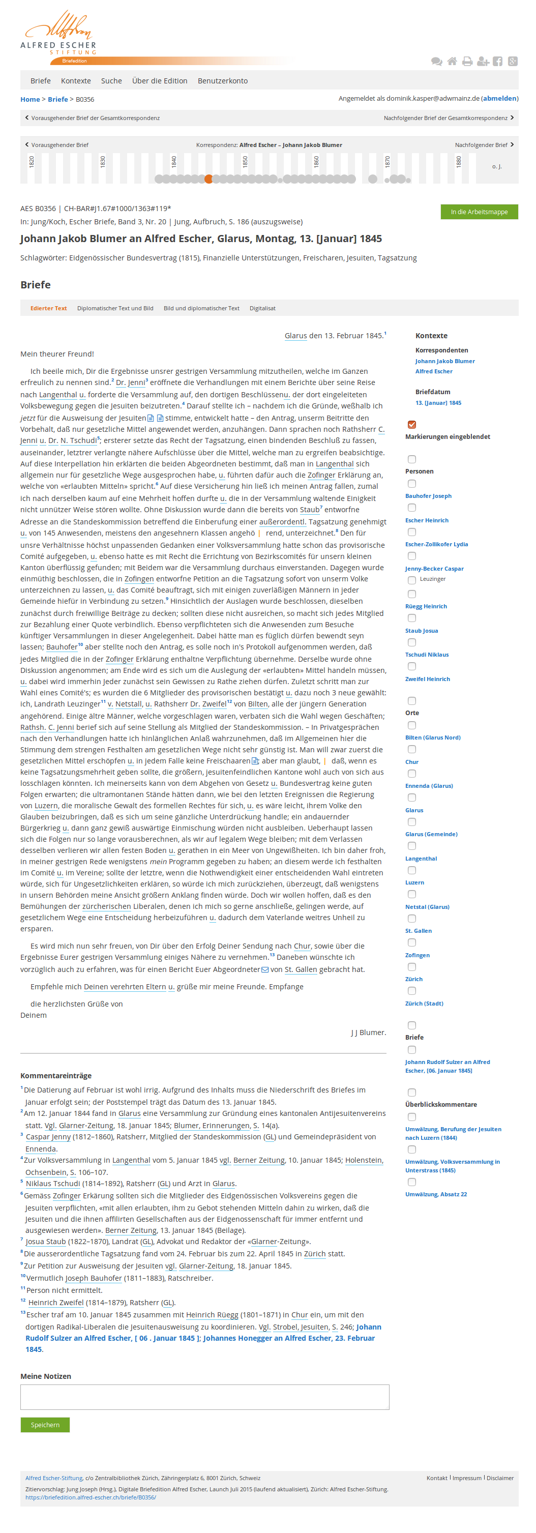 Brief (edierter Text).