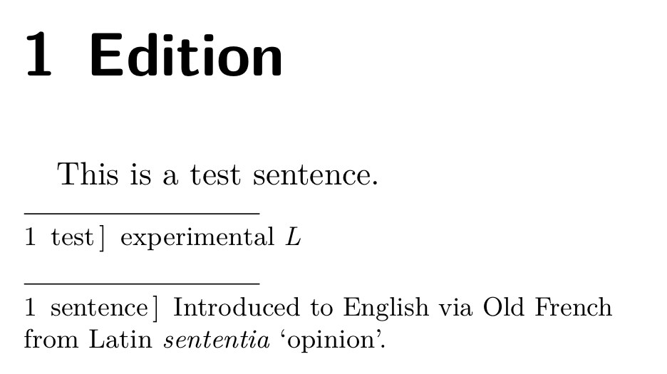 A simple Reledmac document.