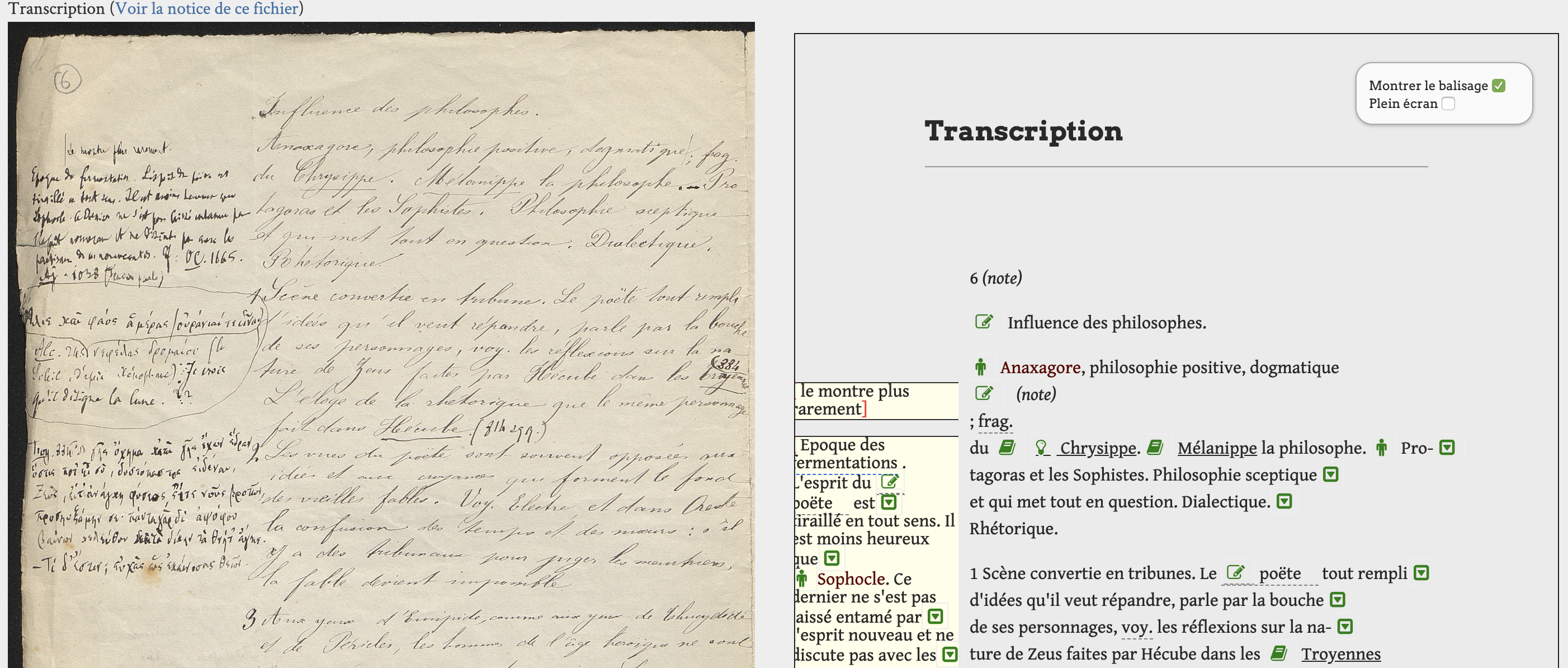 Édition diplomatique des notes de cours de Henri Weil sur Euripide (http://web.archive.org/web/20191025094149/http://eman-archives.org/coursENS/transcription/1142).