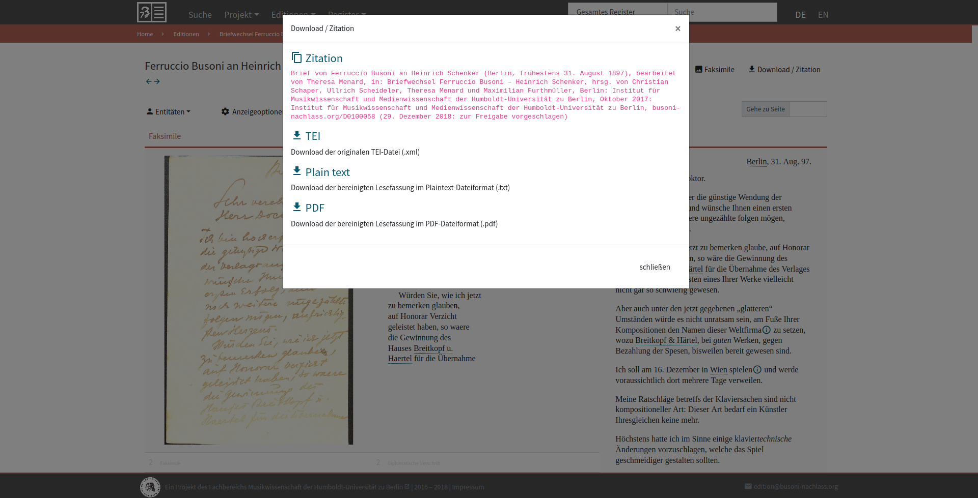 Citation suggestion model for letter D0100058.