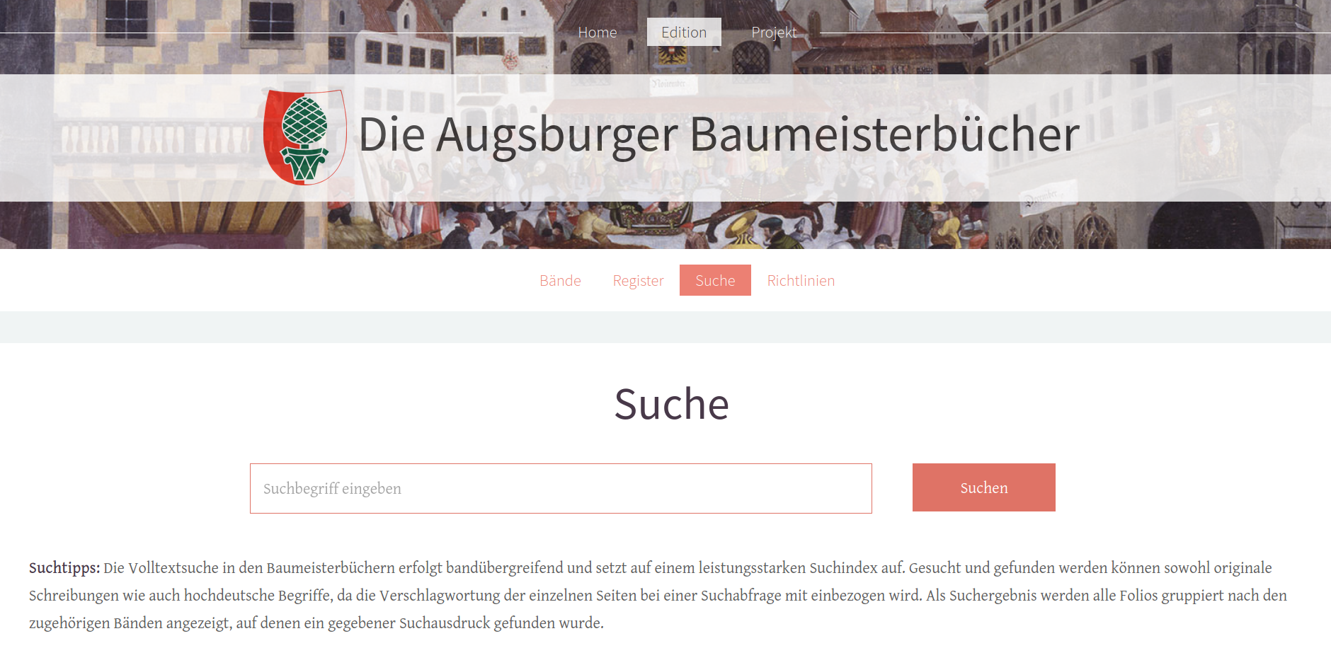 Darstellung der Suchfunktion.