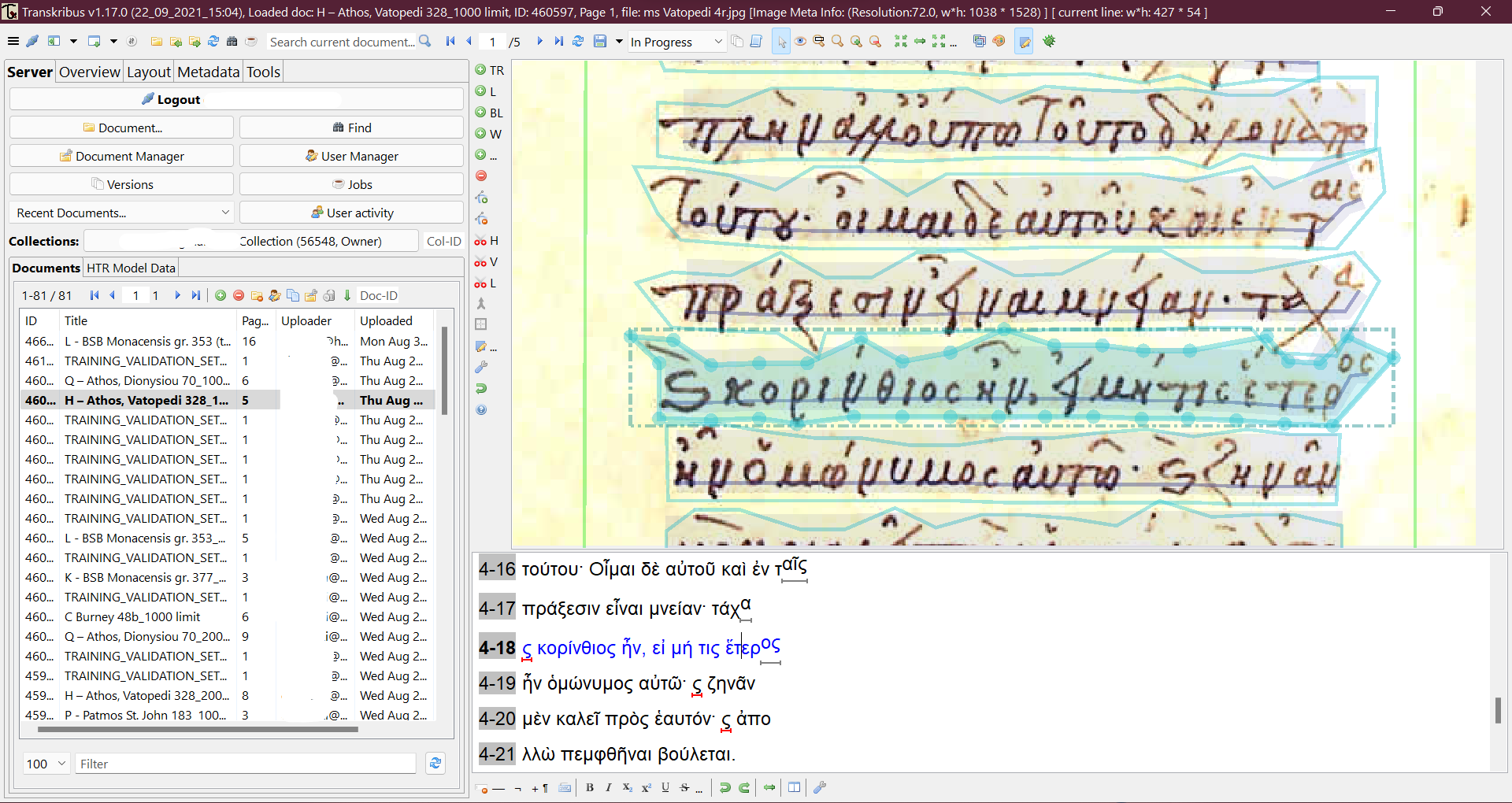 Ligatures’ annotation and recognition.