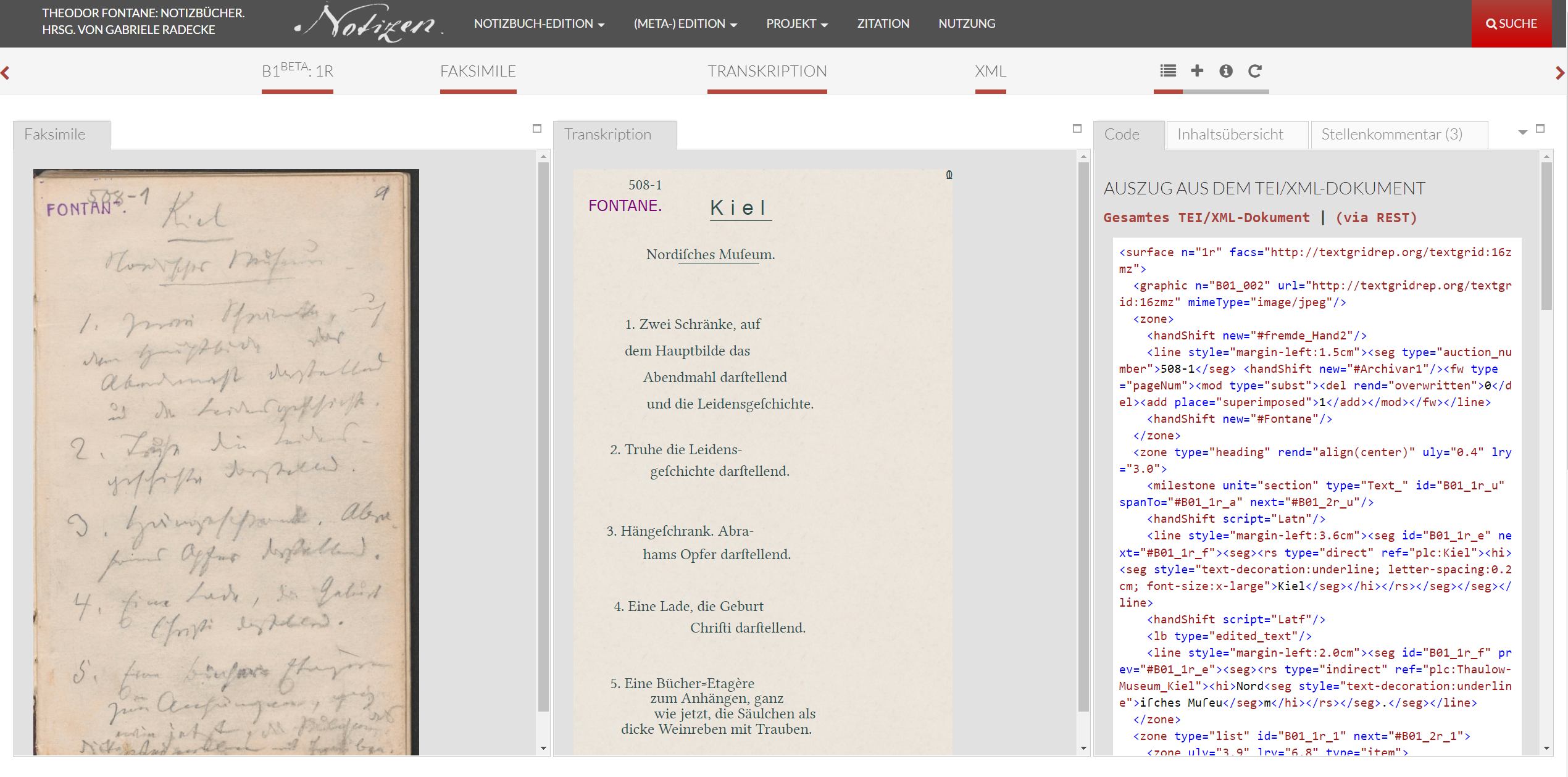 Synoptic page view.