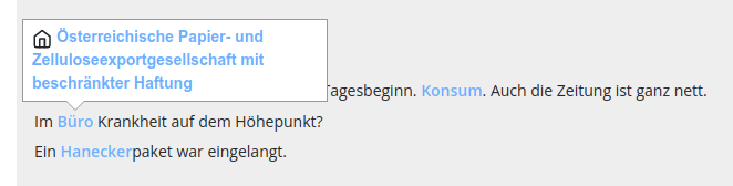 Verweis auf den Eintrag der Institution im Register.