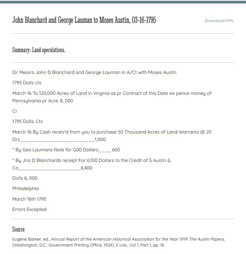 Full-text view of an Austin letter.