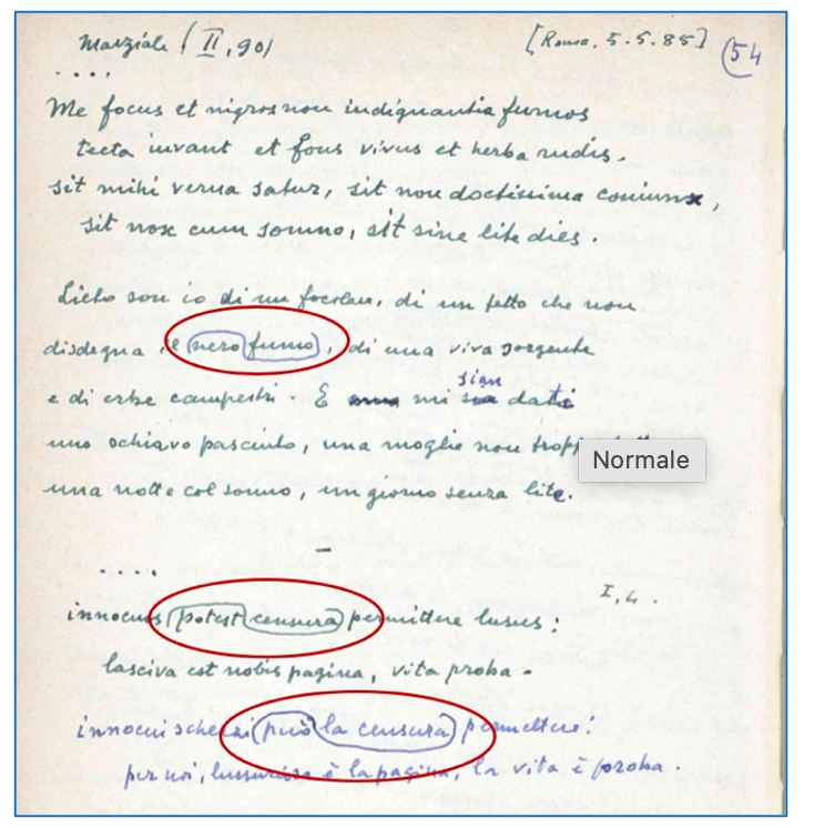 The facsimile of page 54; screenshot.
