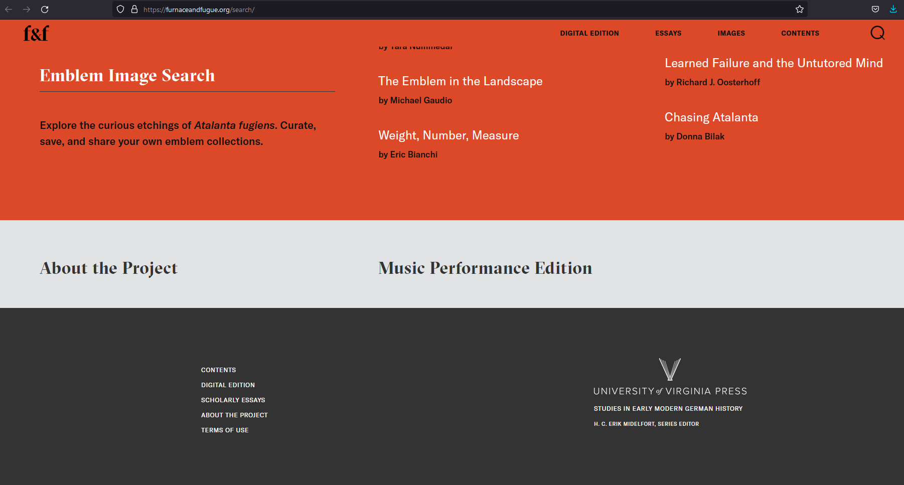 Landing page.