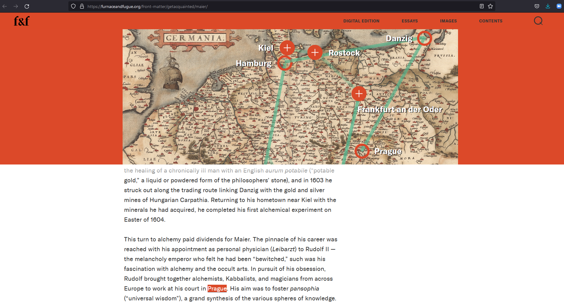 Introductory text by Hereward Tilton with map visualization.