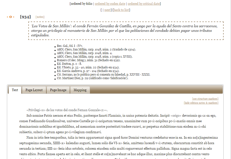 Regestum and editorial tradition.