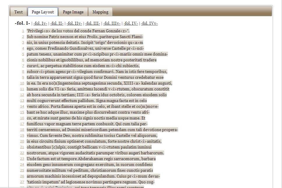 Text layout.
