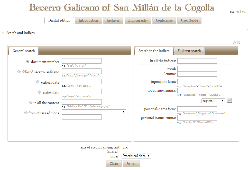 Search and indices.