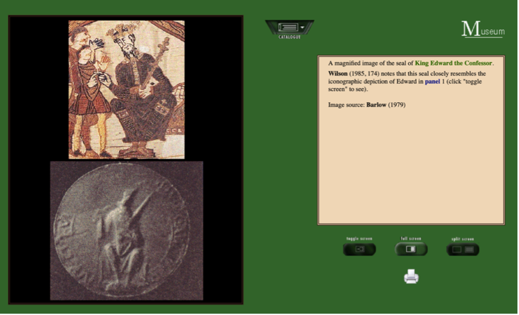 “King's Edward Seal”, split screen view.