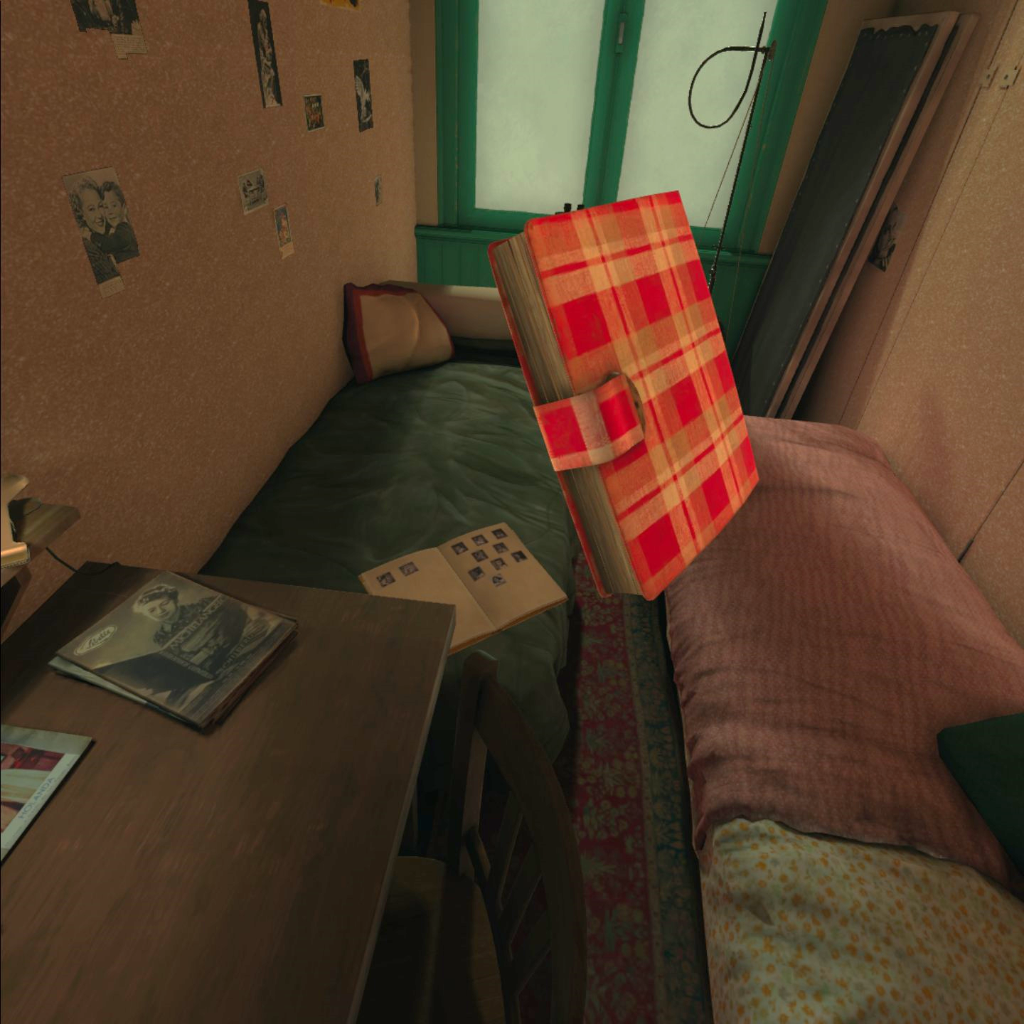 Das Tagebuch in der VR-App.
