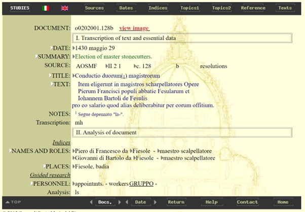 The document entry page of the record with ID o0202001.128b.
