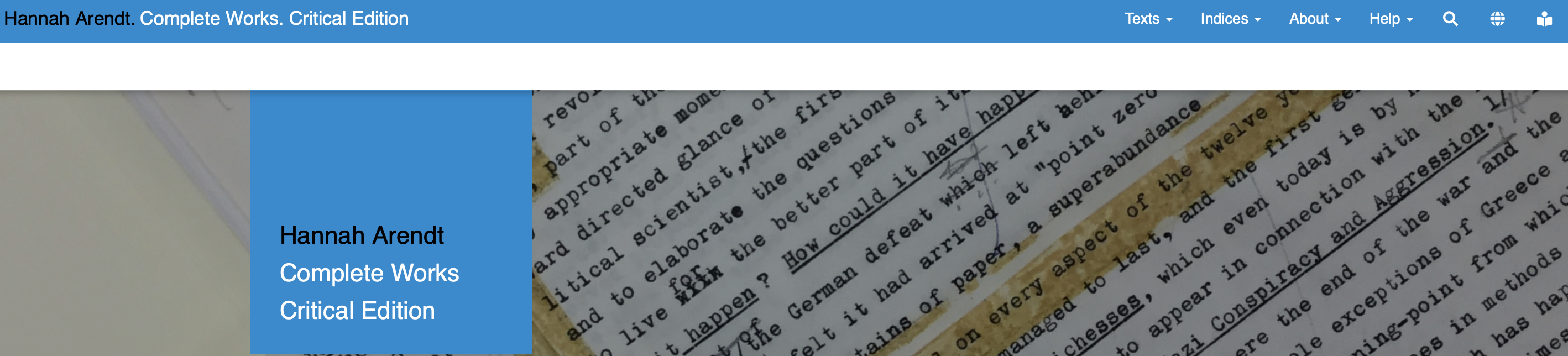 Screenshot of the homepage.