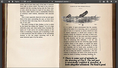 Digital facsimile of copy Sperm Whale with marginalia.