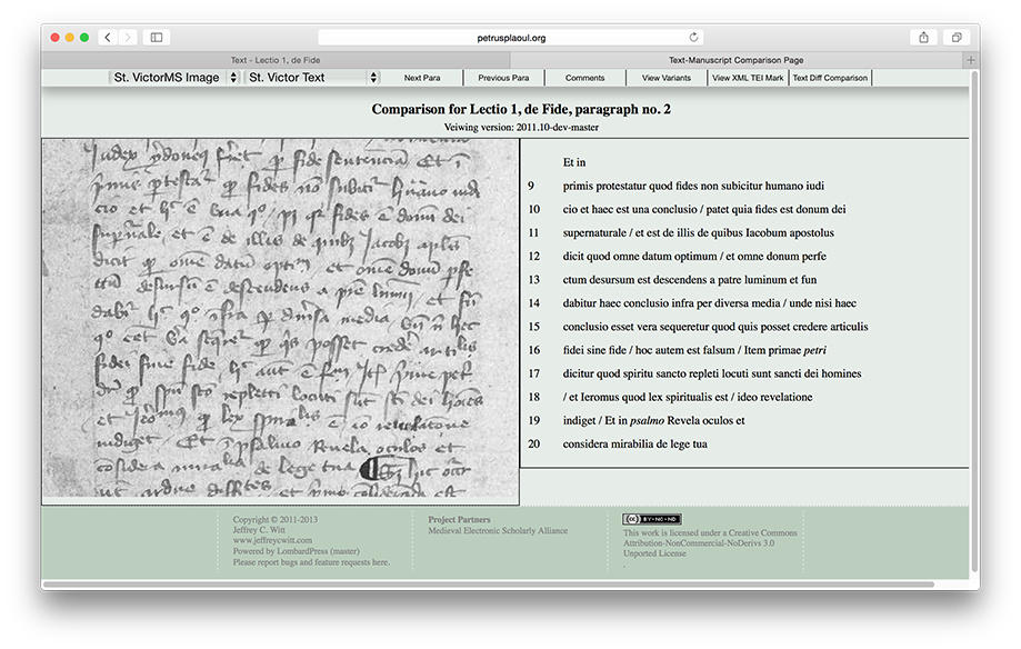 Text-Manuscript Viewer.