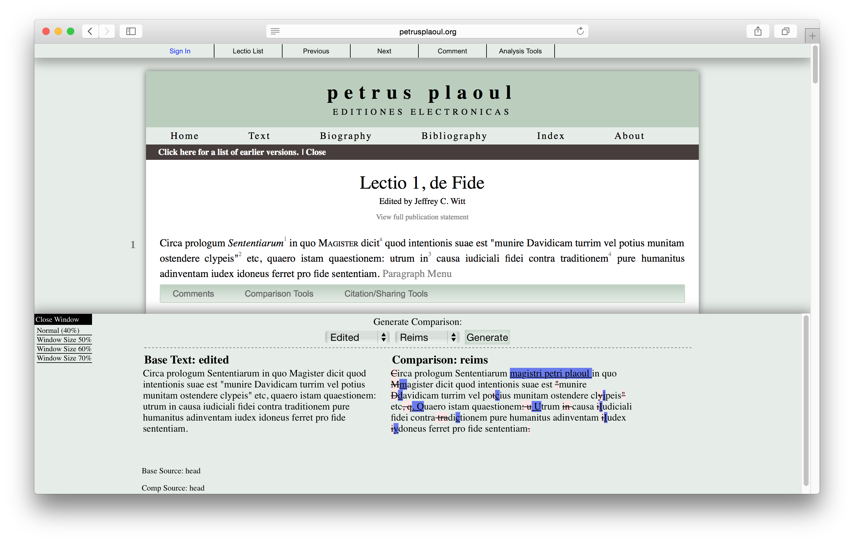 Text Comparison.