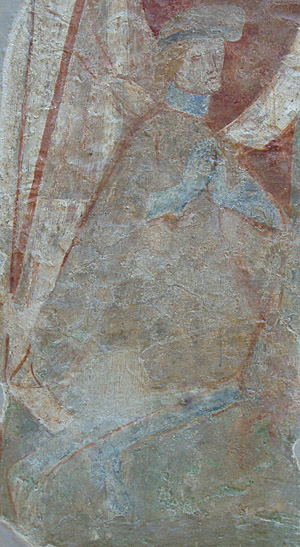 Detail aus dem Pfannberger Fresko: Hugo von Montfort.