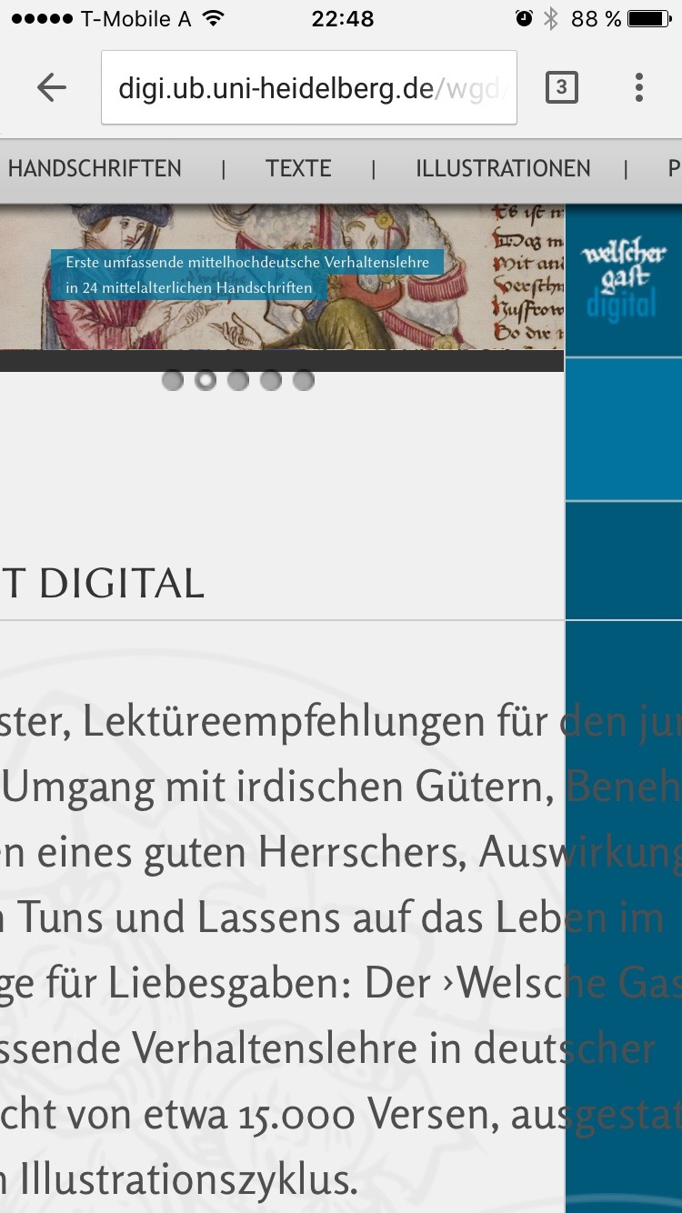 WGd website displayed on a mobile device (iPhone 6).