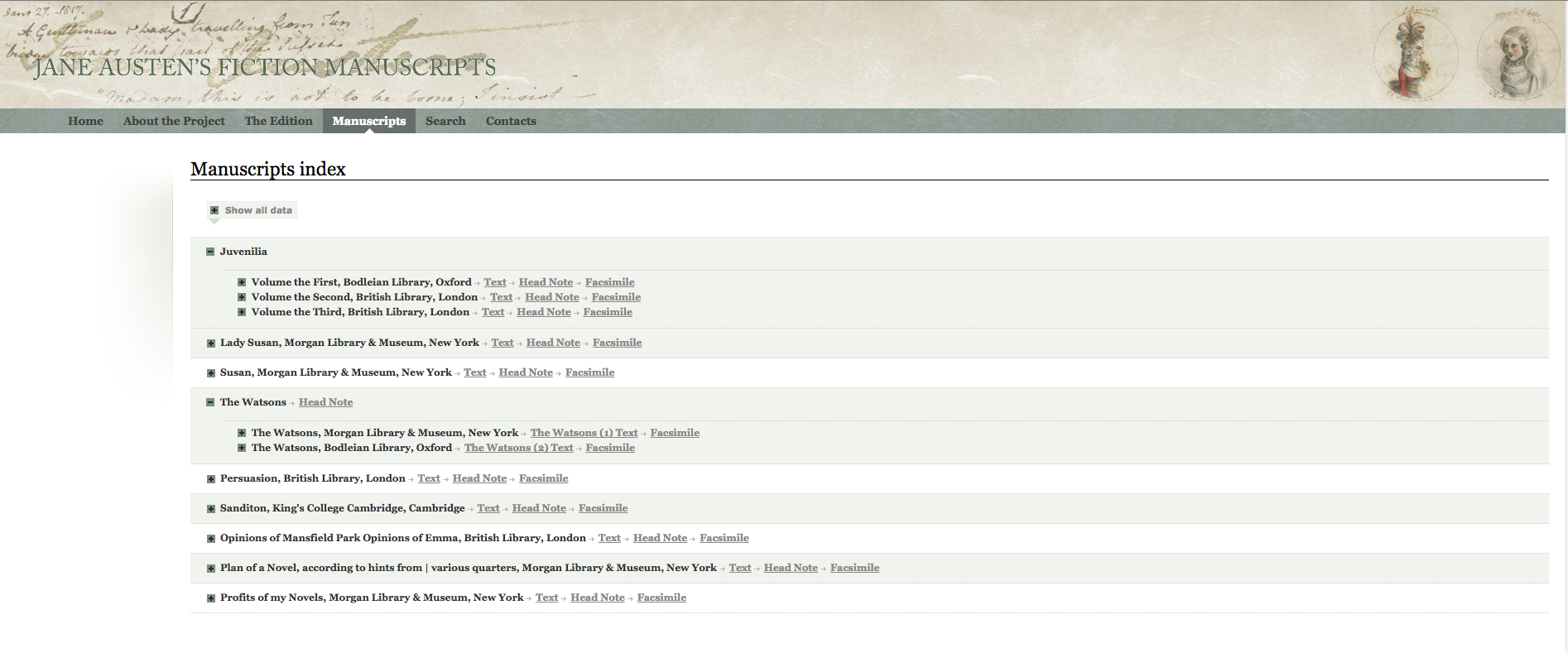 Browsing from Manuscripts index.