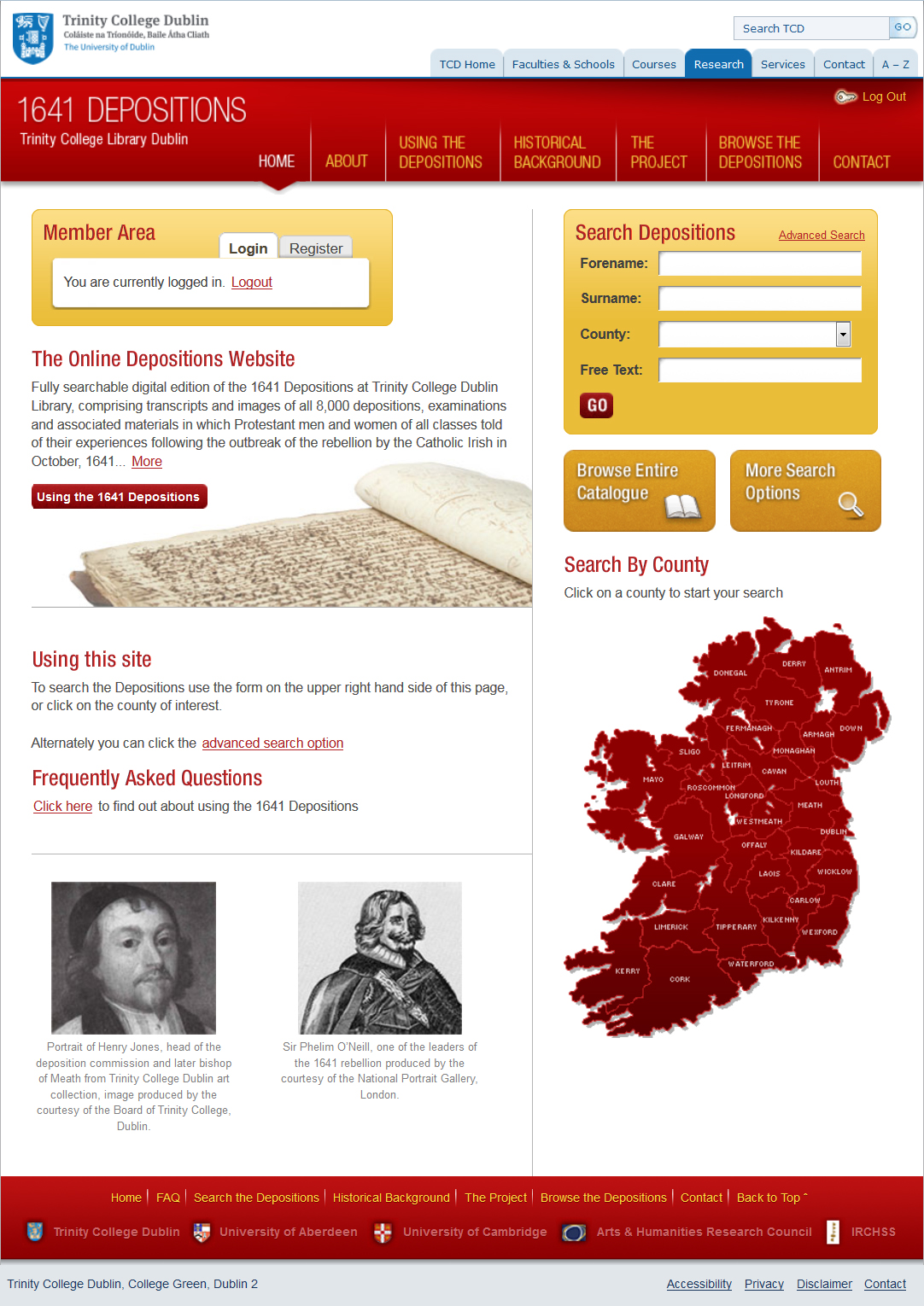 1641 Depositions Website.