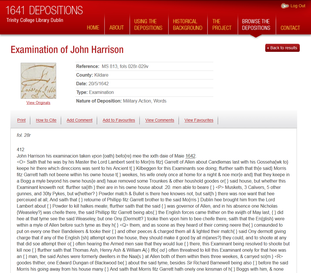 Transcription view.