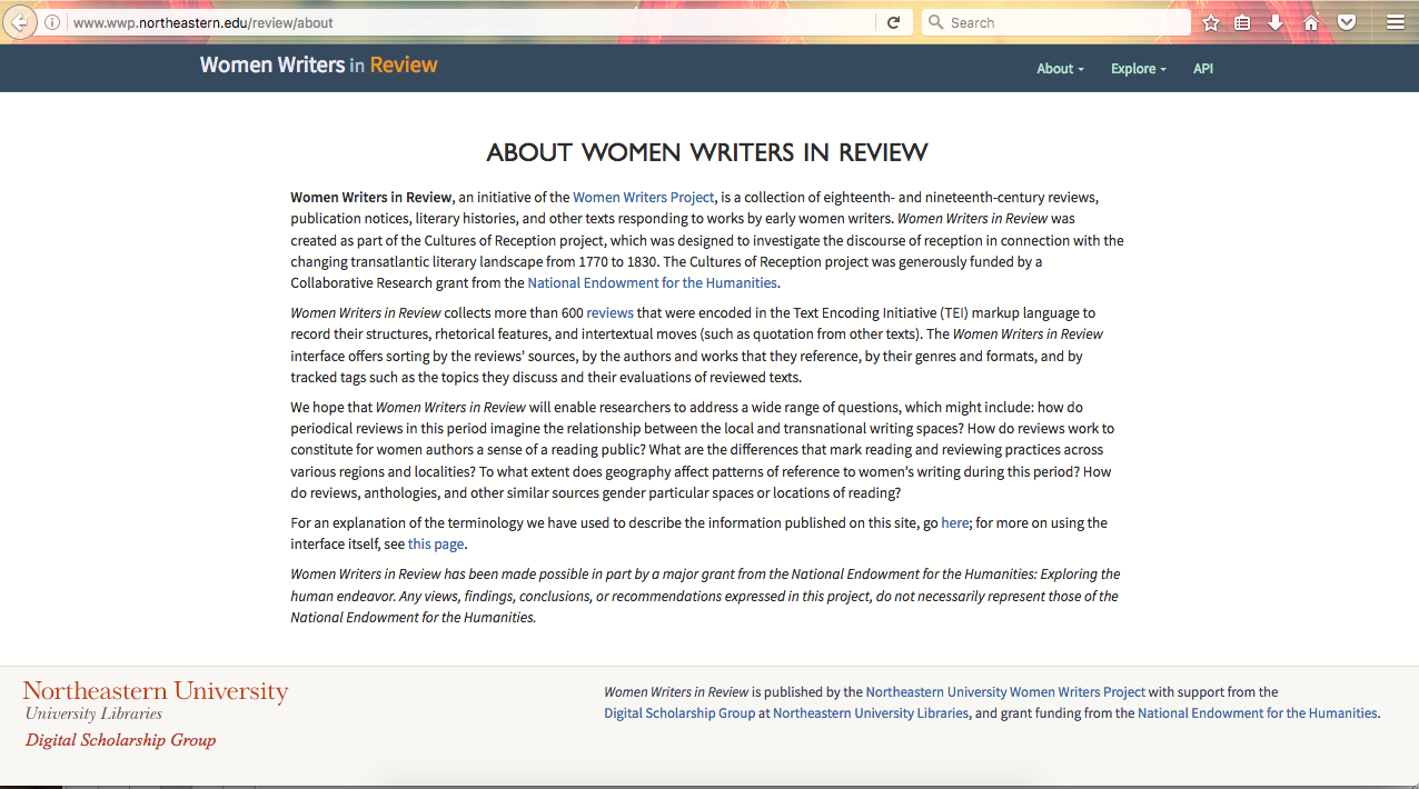 ‘About’ Page for WWR.