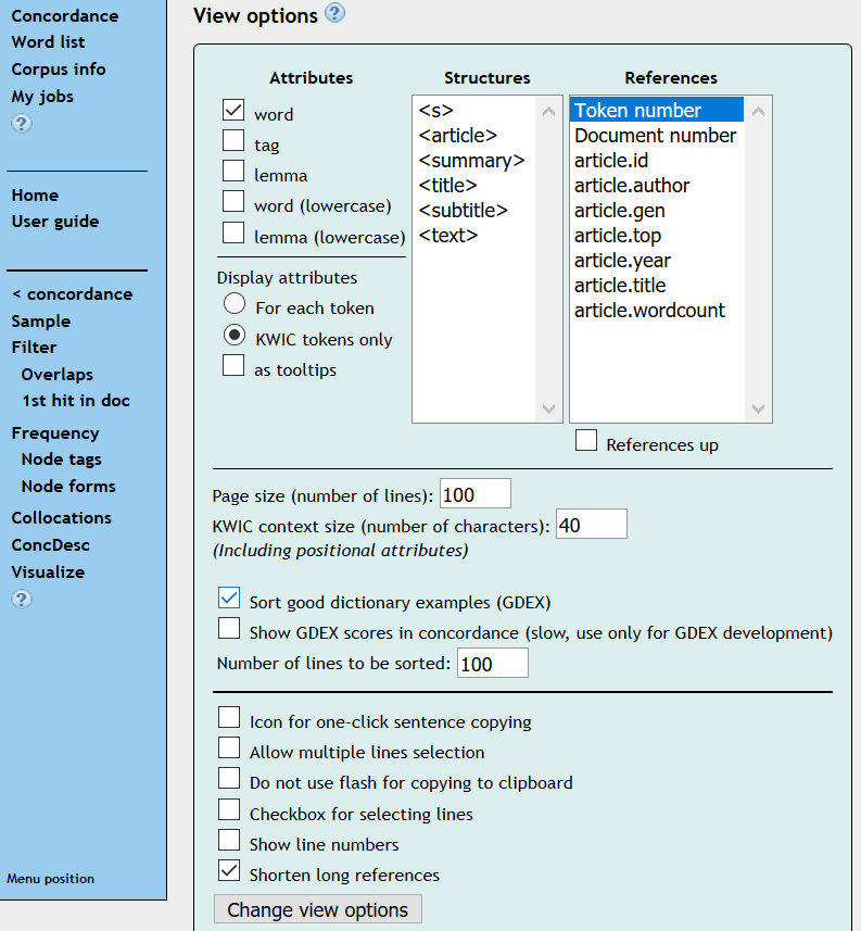 Vergleich der Suchoptionen auf Interface A und B.