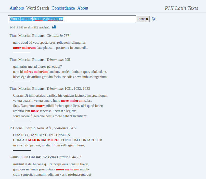 Advanced search options.
