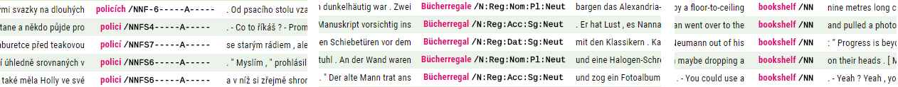 Verschiedene Tagsets im Intercorp (05. 03. 2018).